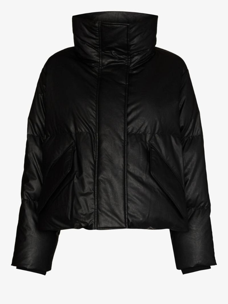 Quilted Faux Leather Jacket
