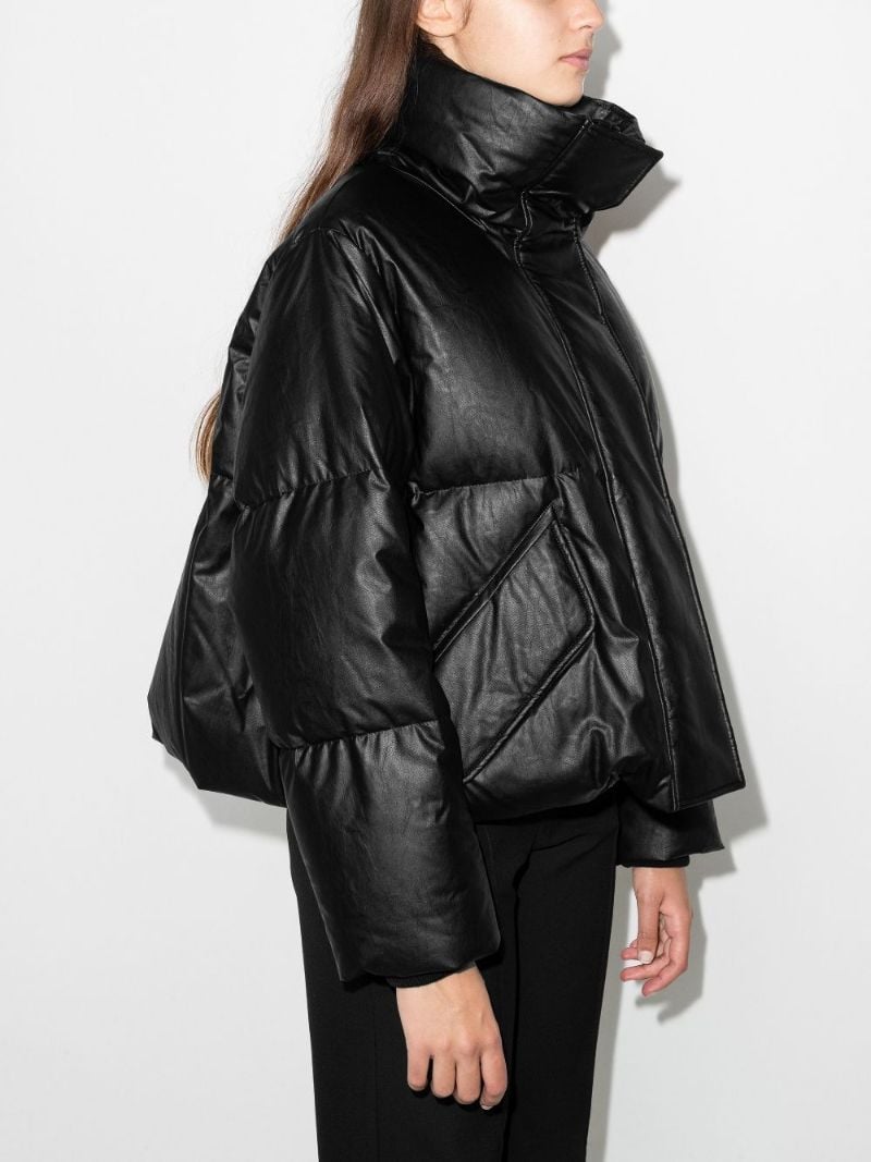 Quilted Faux Leather Jacket