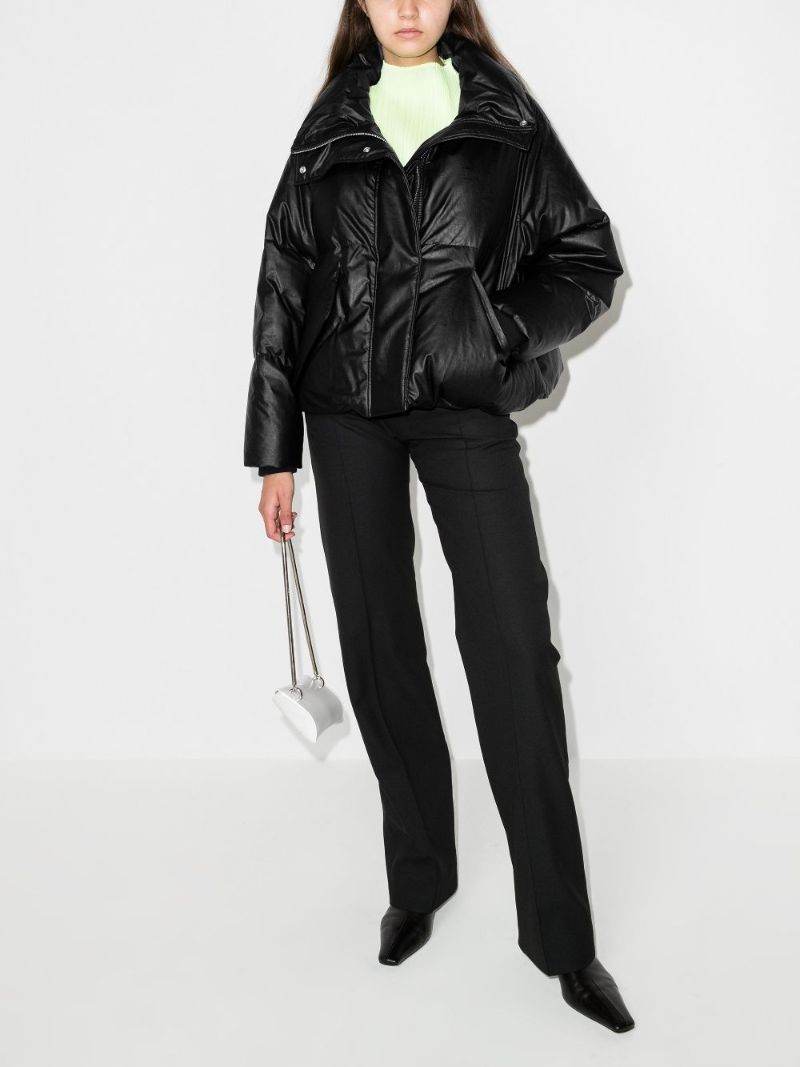Quilted Faux Leather Jacket