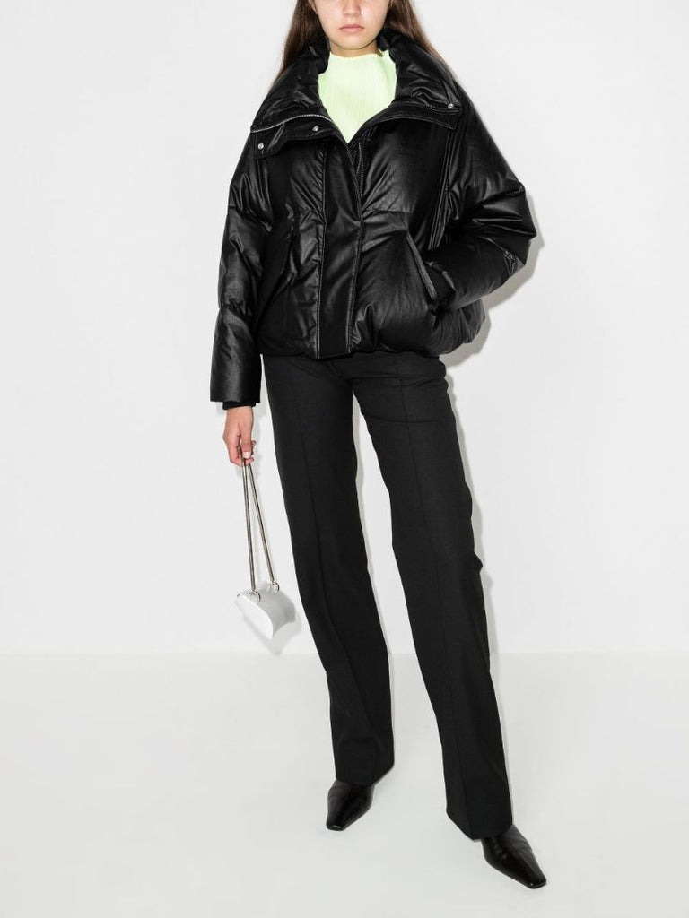 Quilted Faux Leather Jacket