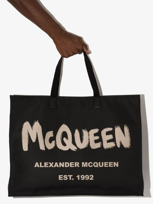 Black East West Tote Bag