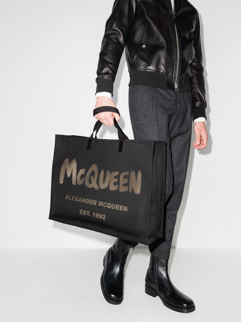 Black East West Tote Bag