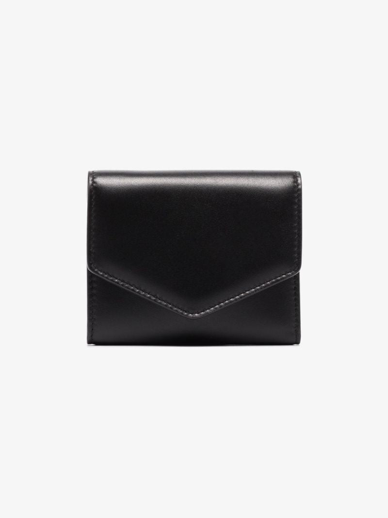 Black Four-stitch Leather Wallet