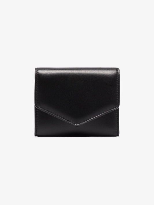 Black Four-stitch Leather Wallet