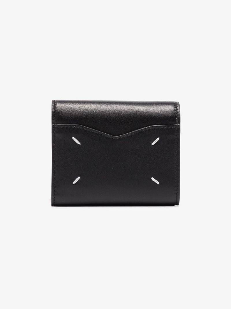 Black Four-stitch Leather Wallet