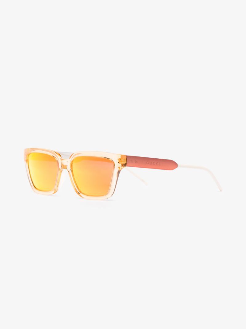 Orange Square Frame Sunglasses