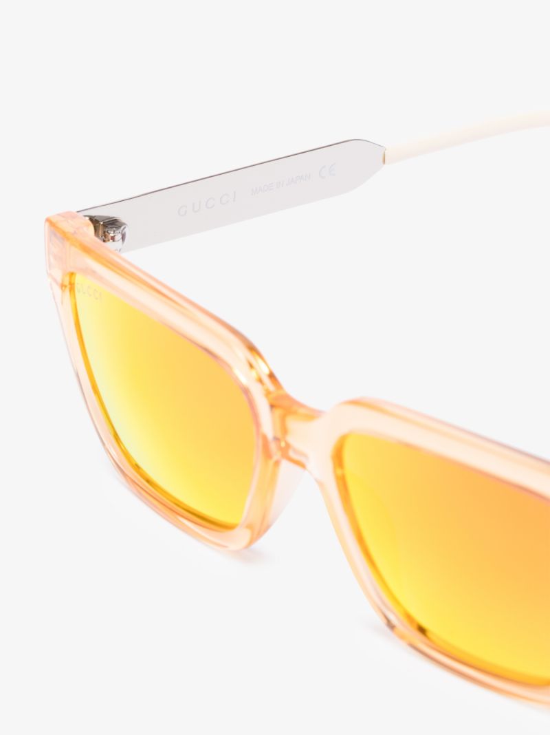 Orange Square Frame Sunglasses