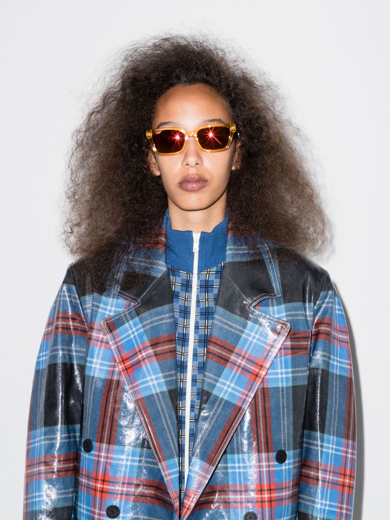 Orange Square Frame Sunglasses