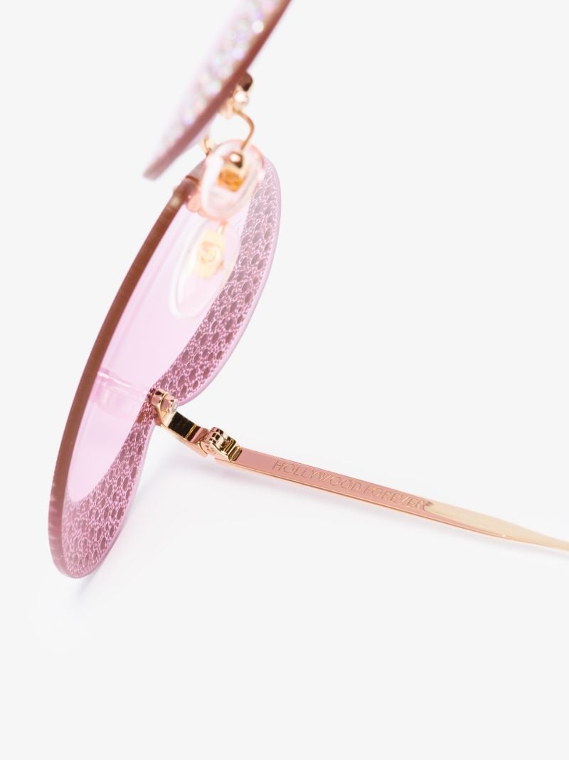 Gold Tone Butterfly Sparkle Sunglasses