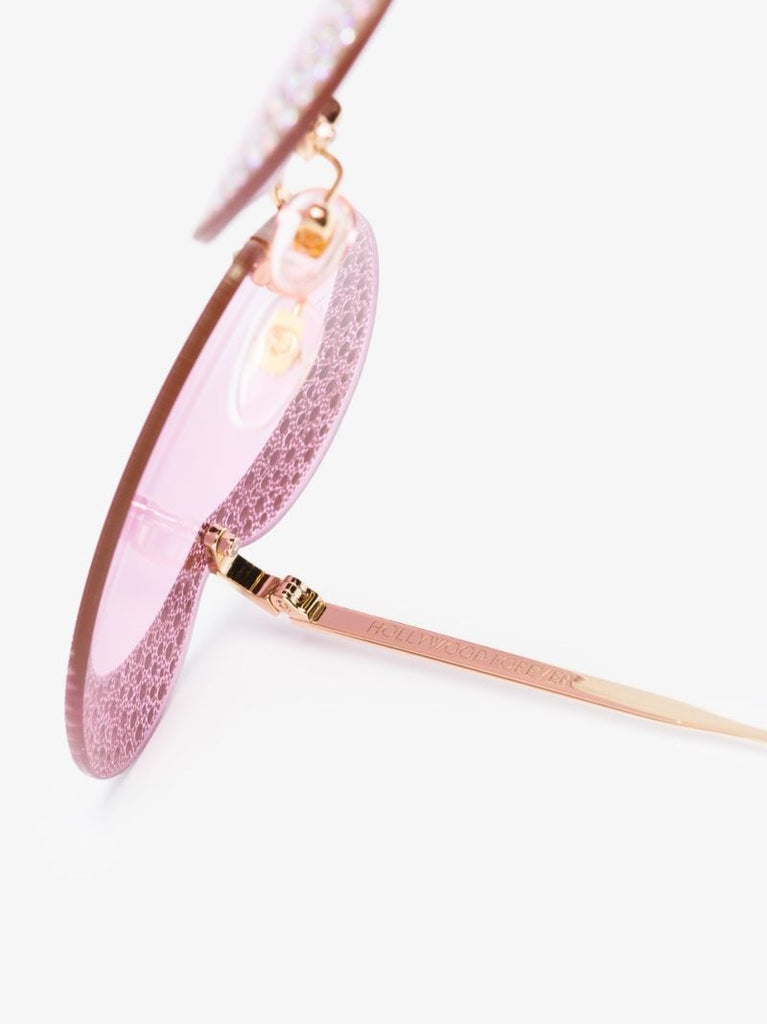 Gold Tone Butterfly Sparkle Sunglasses