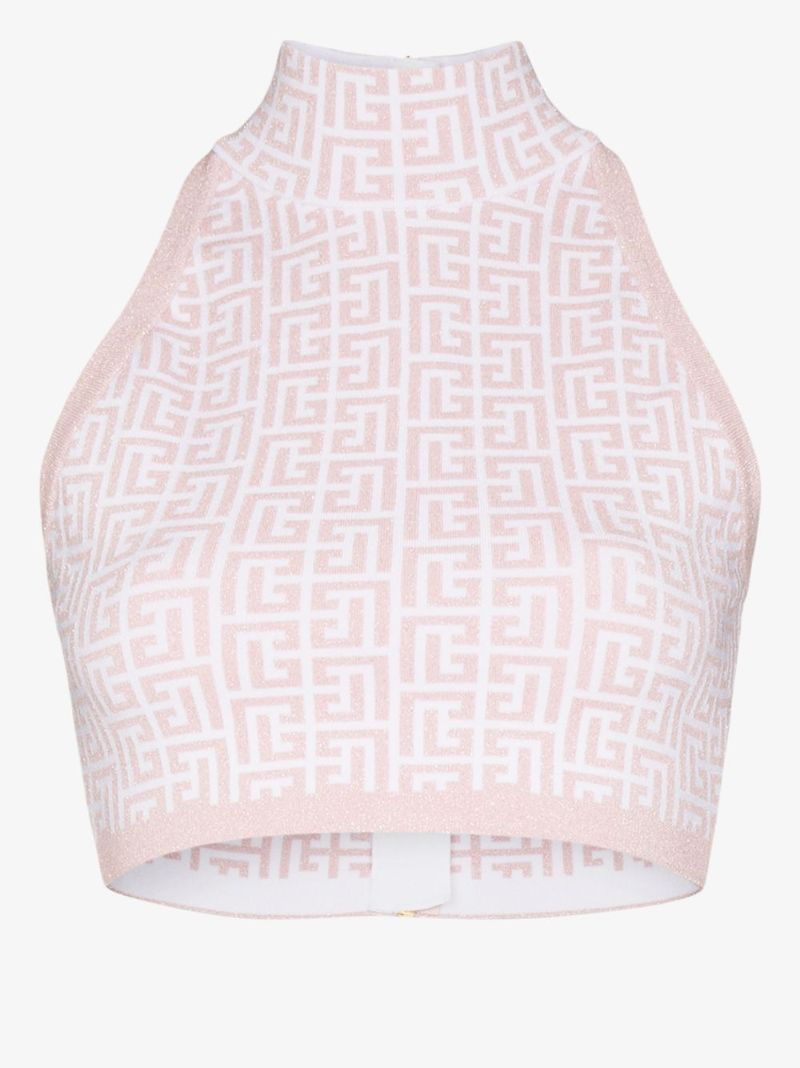 Glitter Monogram Crop Top