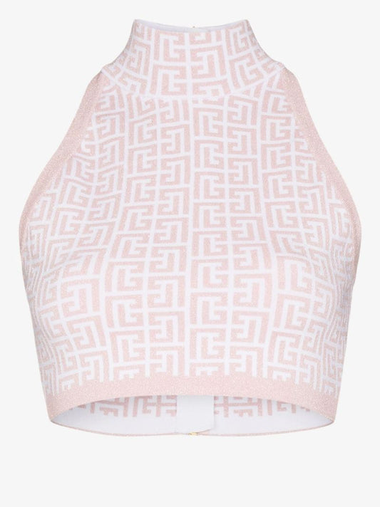 Glitter Monogram Crop Top