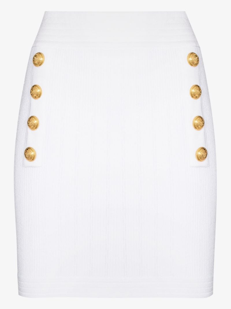 Buttoned Mini Skirt
