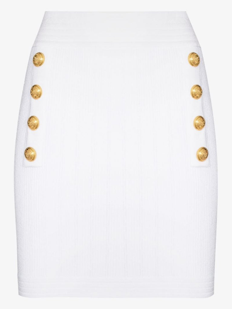 Buttoned Mini Skirt