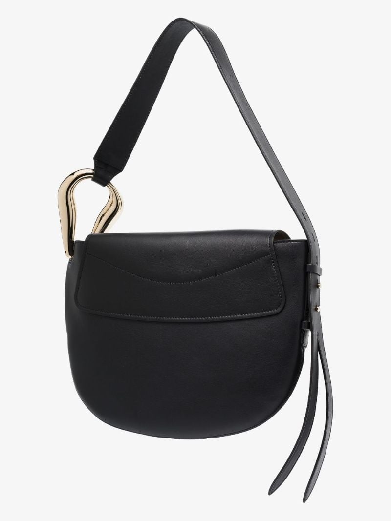 Navy Kiss Leather Shoulder Bag