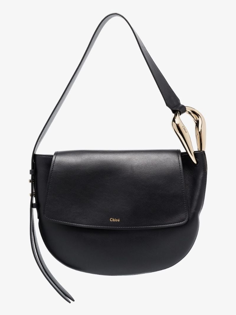 Navy Kiss Leather Shoulder Bag