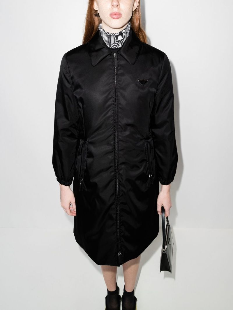 Re-nylon Logo Plaque Padded Coat