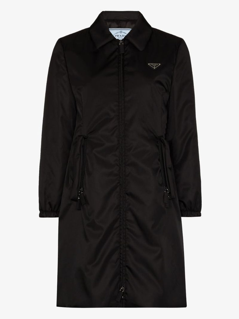 Re-nylon Logo Plaque Padded Coat