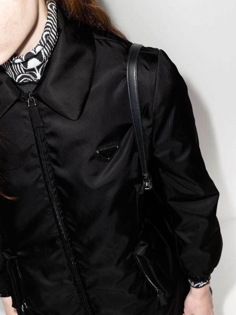 Re-nylon Logo Plaque Padded Coat