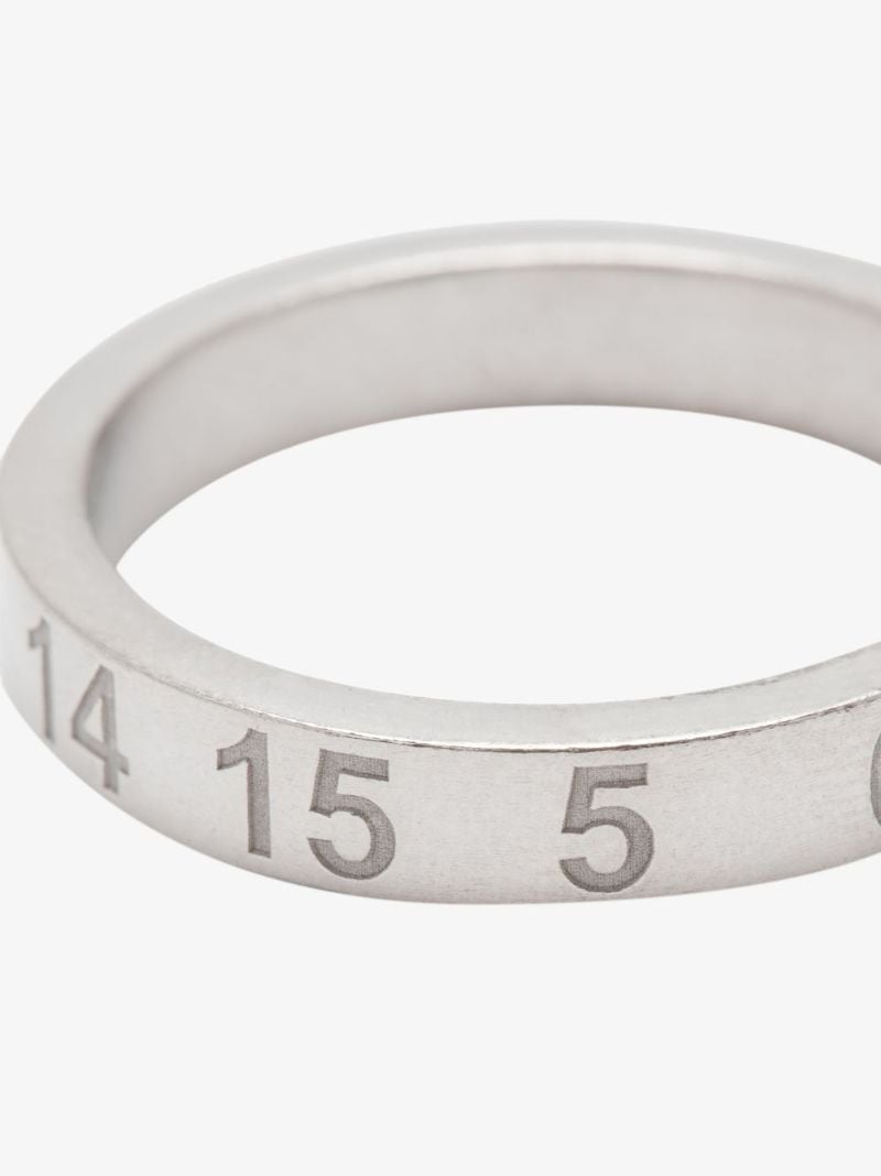 Sterling Silver Number Medium Band Ring