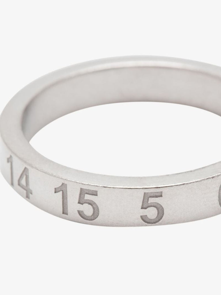 Sterling Silver Number Medium Band Ring