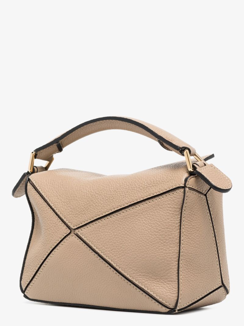 Neutral Puzzle Mini Leather Shoulder Bag