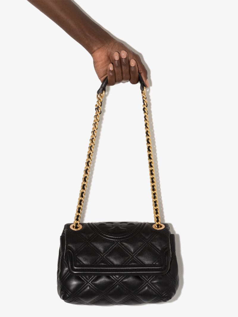 Black Fleming Quilted Leather Shoulder Bag