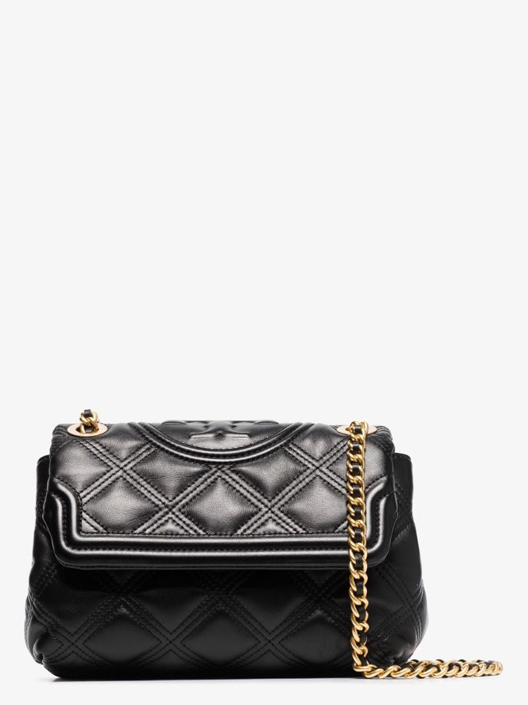 Black Fleming Quilted Leather Shoulder Bag
