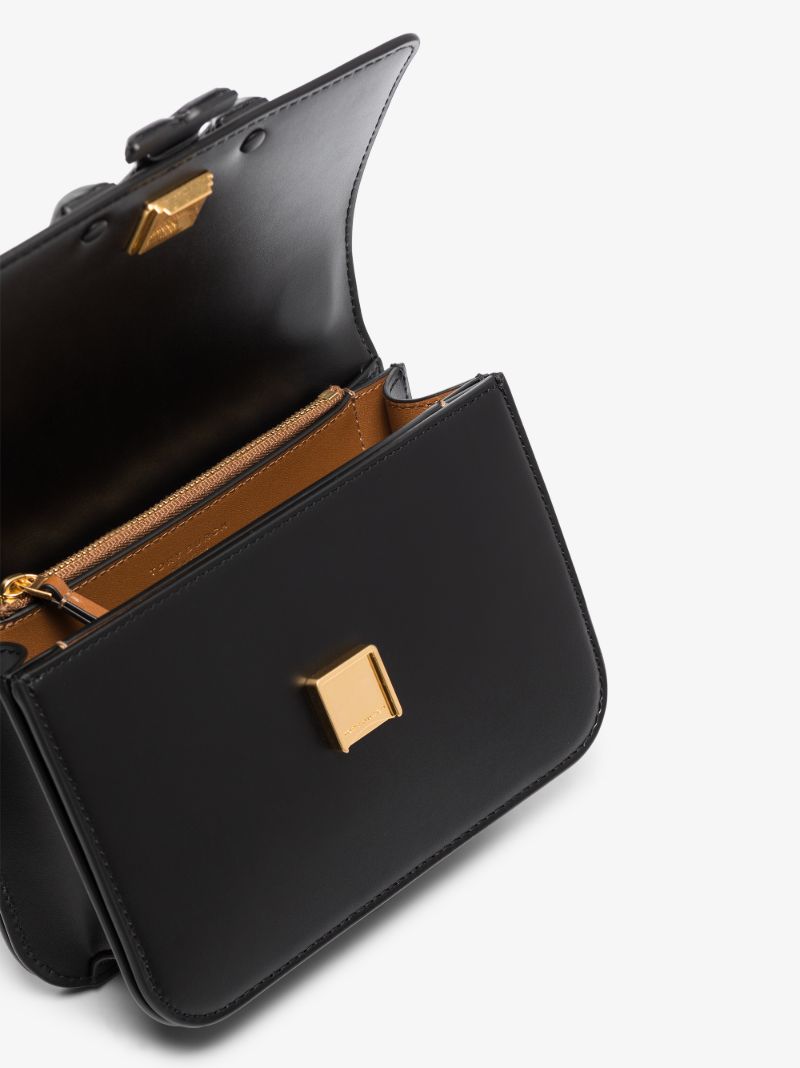 Black Eleanor Small Leather Shoulder Bag