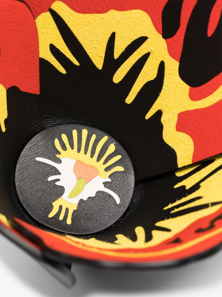 Black and Red Pansy Flower Vase