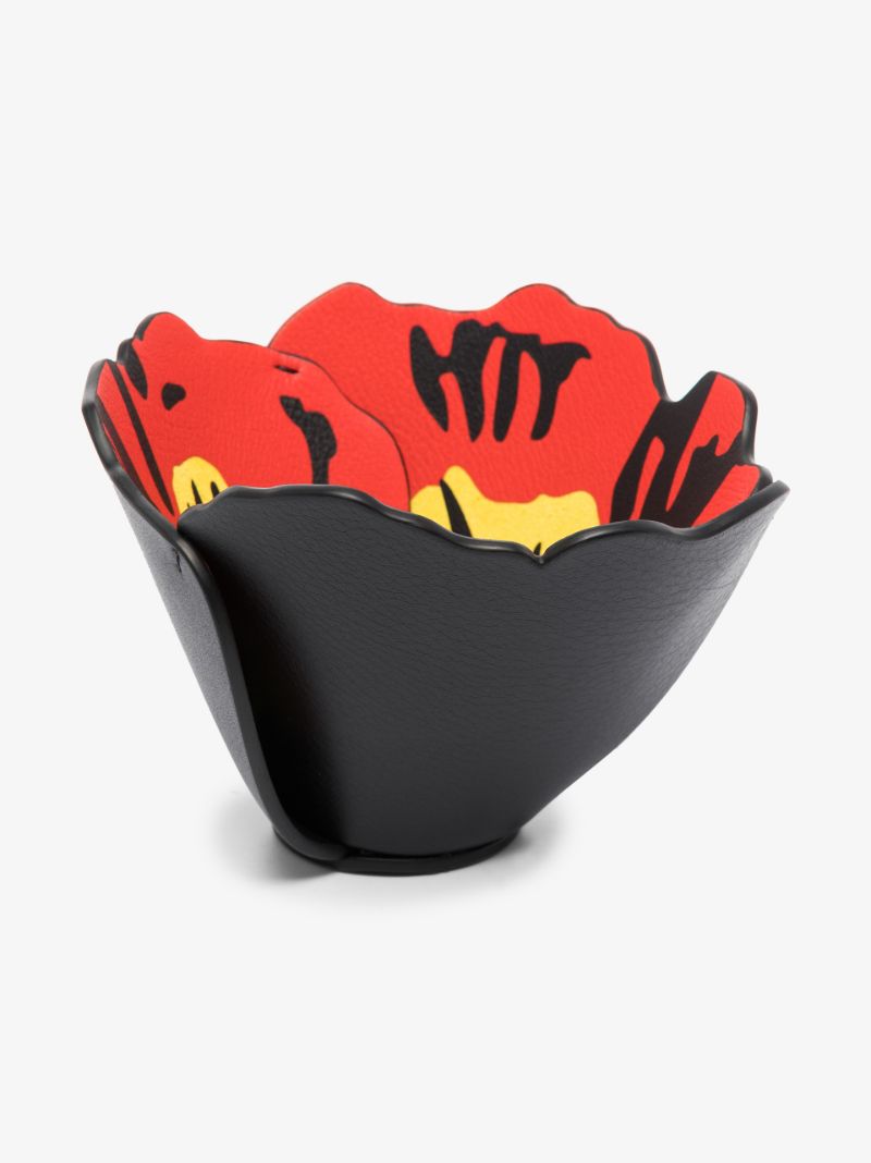 Black and Red Pansy Flower Vase