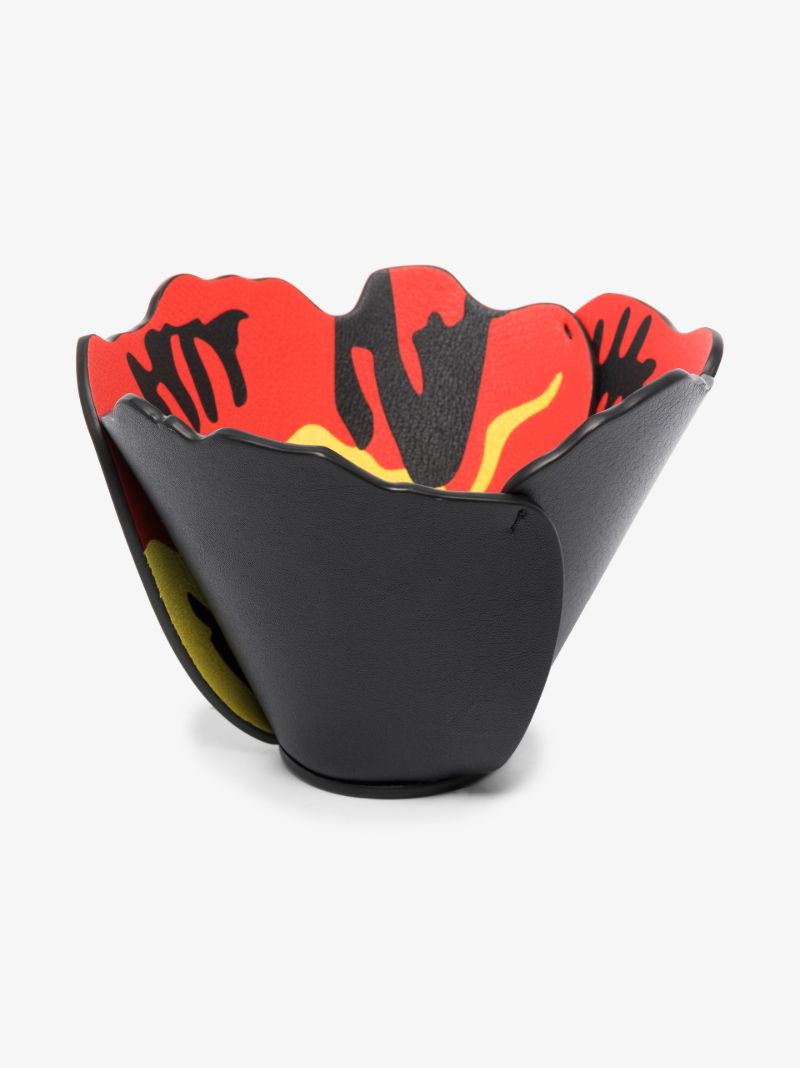 Black and Red Pansy Flower Vase