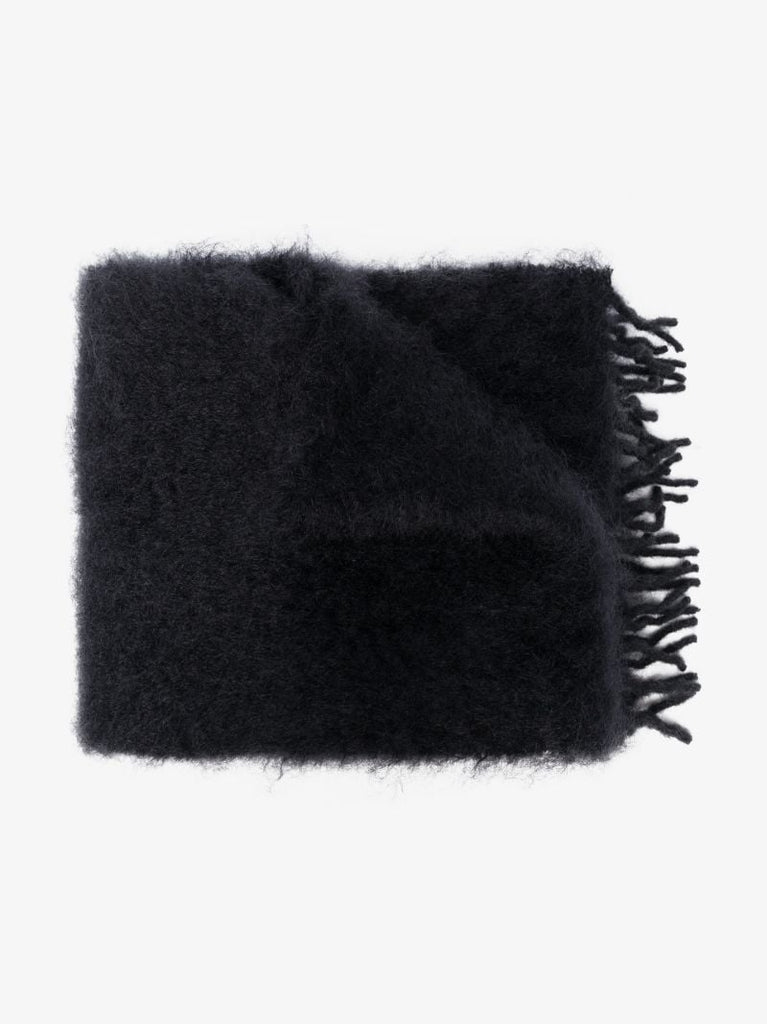 Black Anagram Patch Wool Scarf
