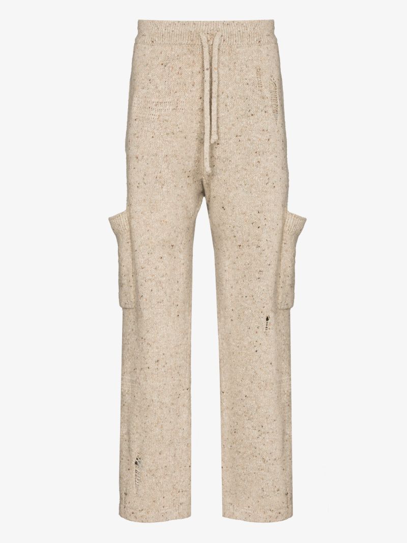 Distressed Knitted Track Pants