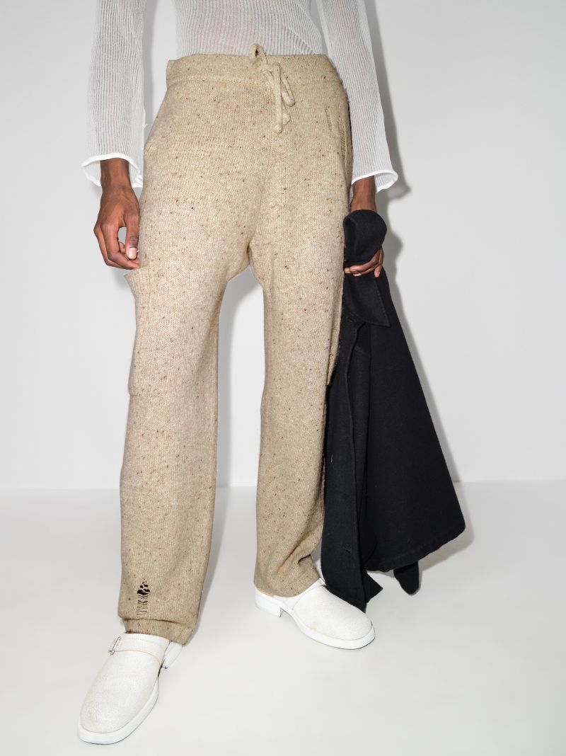 Distressed Knitted Track Pants