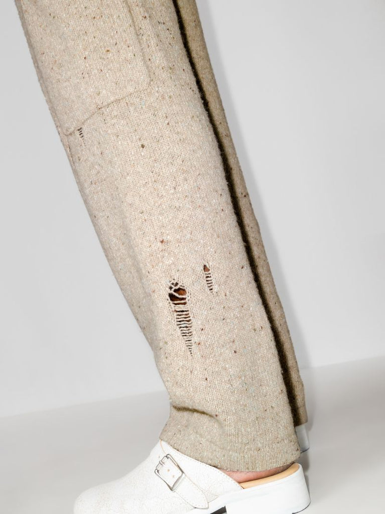 Distressed Knitted Track Pants