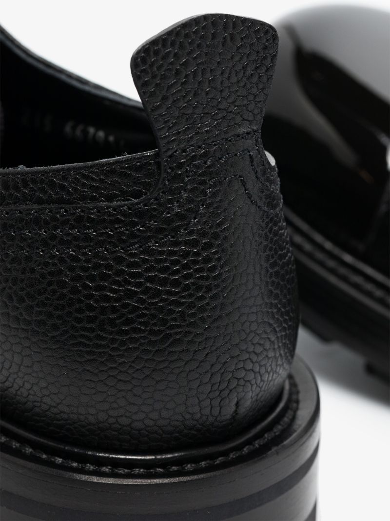 Black Leather Derby Shoes