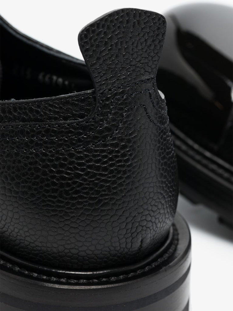 Black Leather Derby Shoes