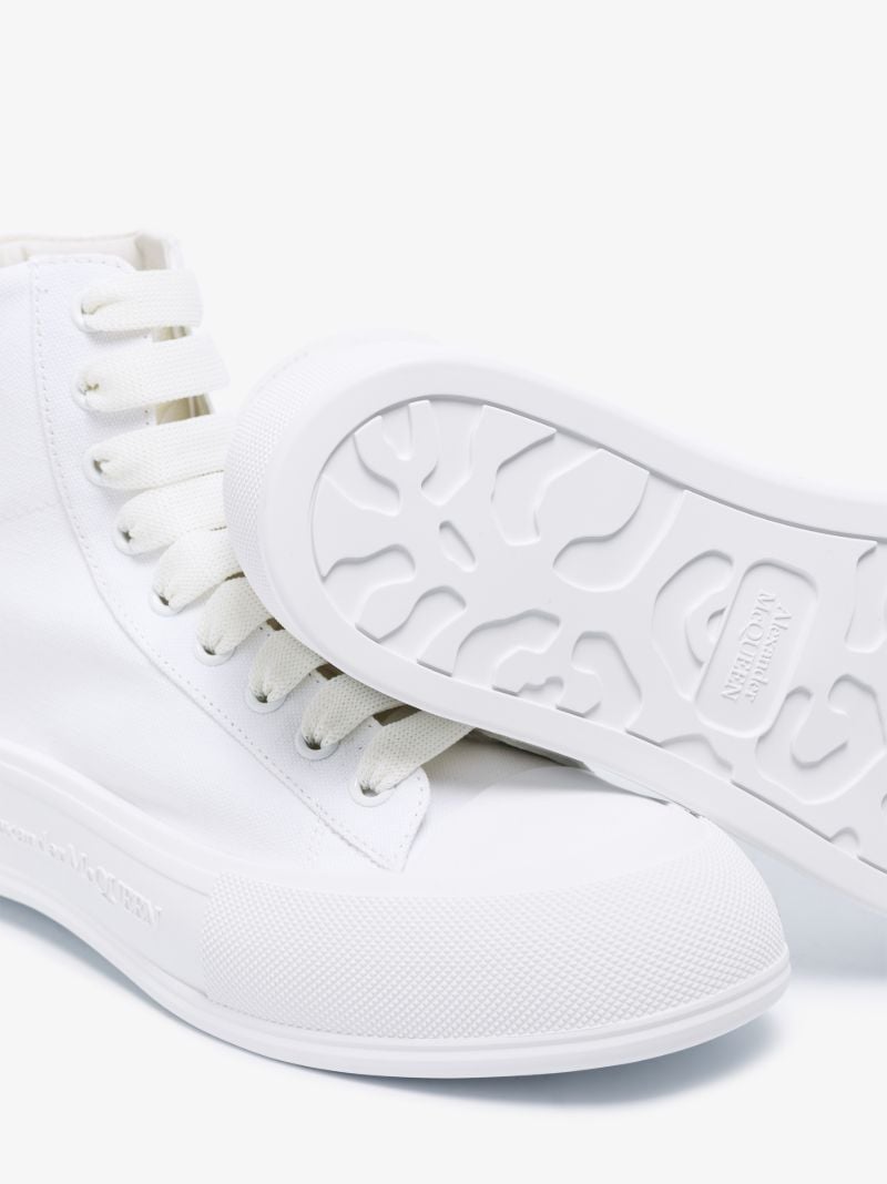 White Deck Plimsoll High Top Sneakers