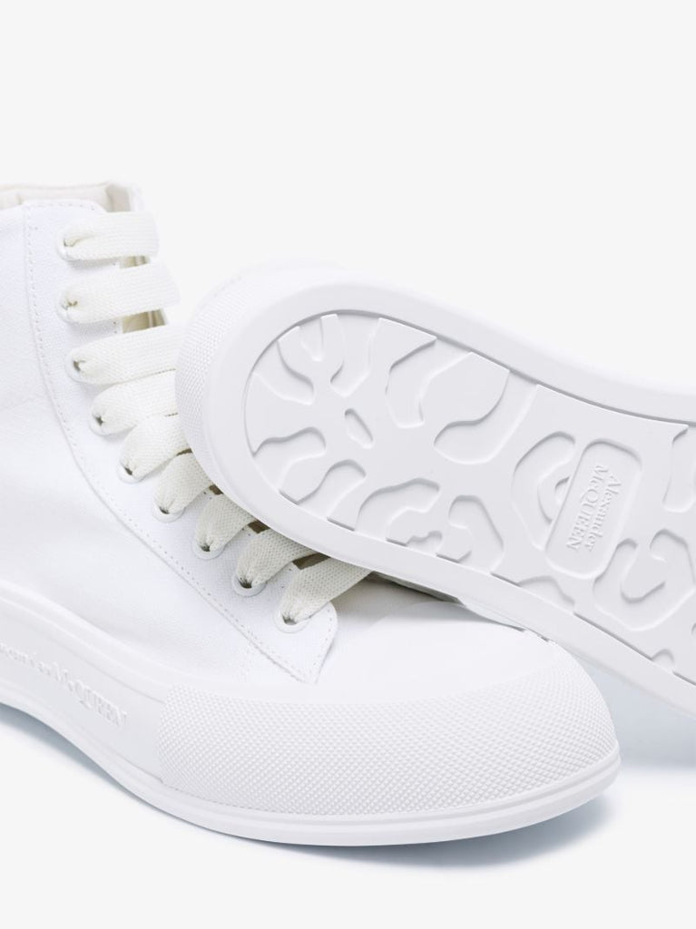 White Deck Plimsoll High Top Sneakers