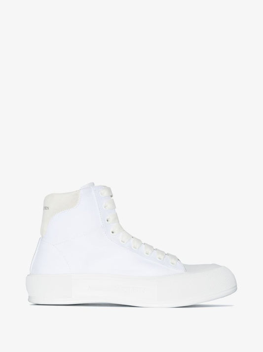White Deck Plimsoll High Top Sneakers