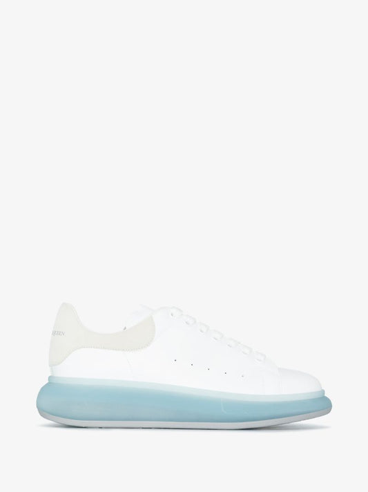 White and Blue Oversized Sneakers