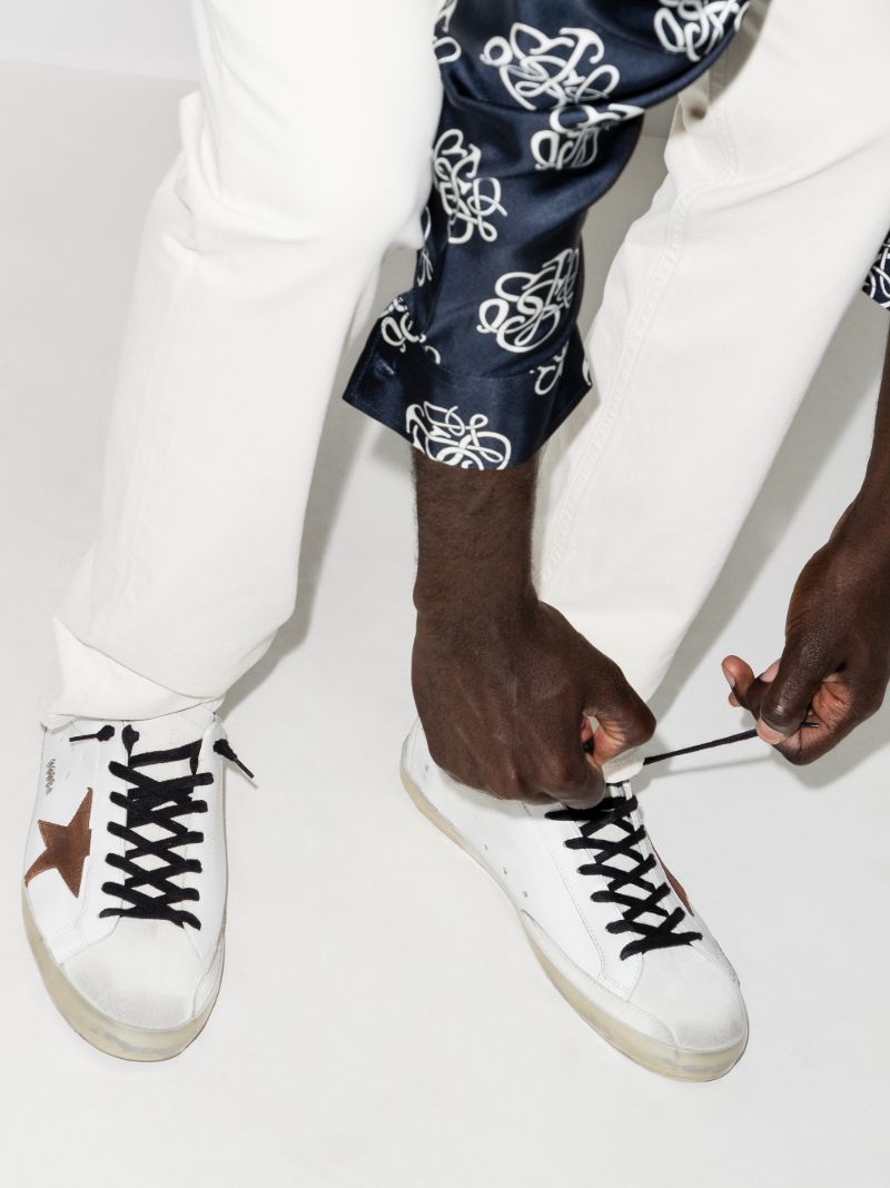 White Super-star Leather Sneakers