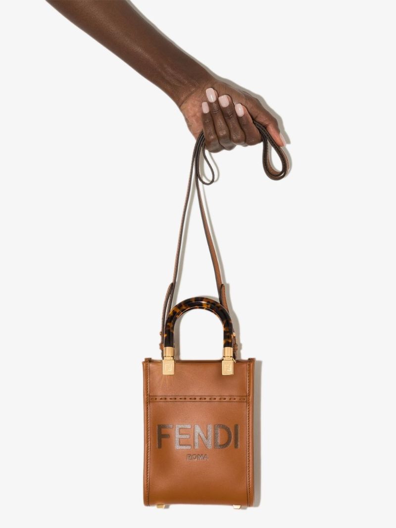 Brown Sunshine Mini Leather Top Handle Bag