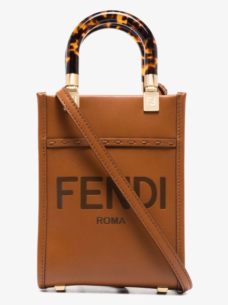 Brown Sunshine Mini Leather Top Handle Bag