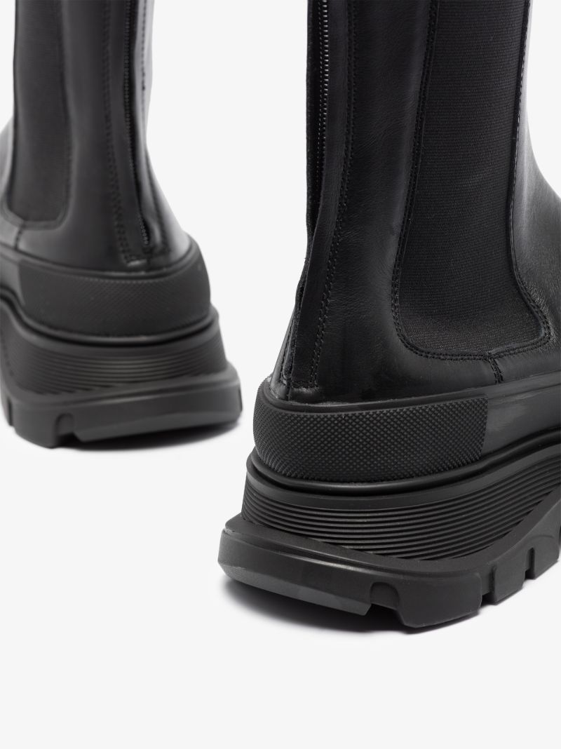 Black Leather Chelsea Boots