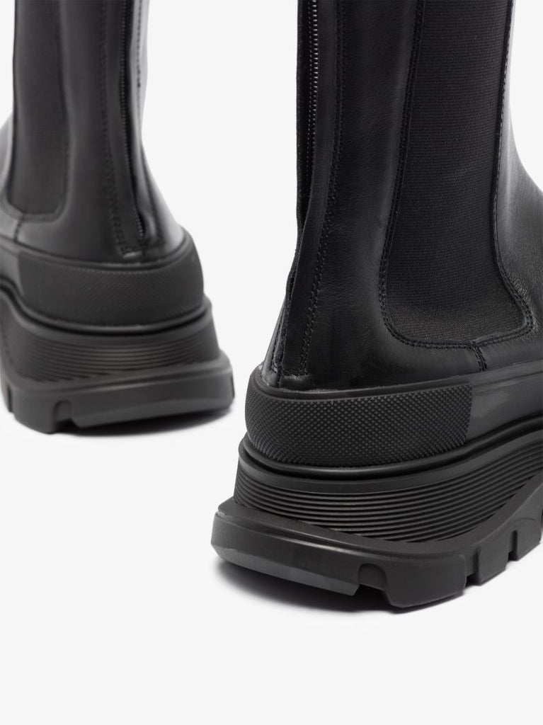 Black Leather Chelsea Boots