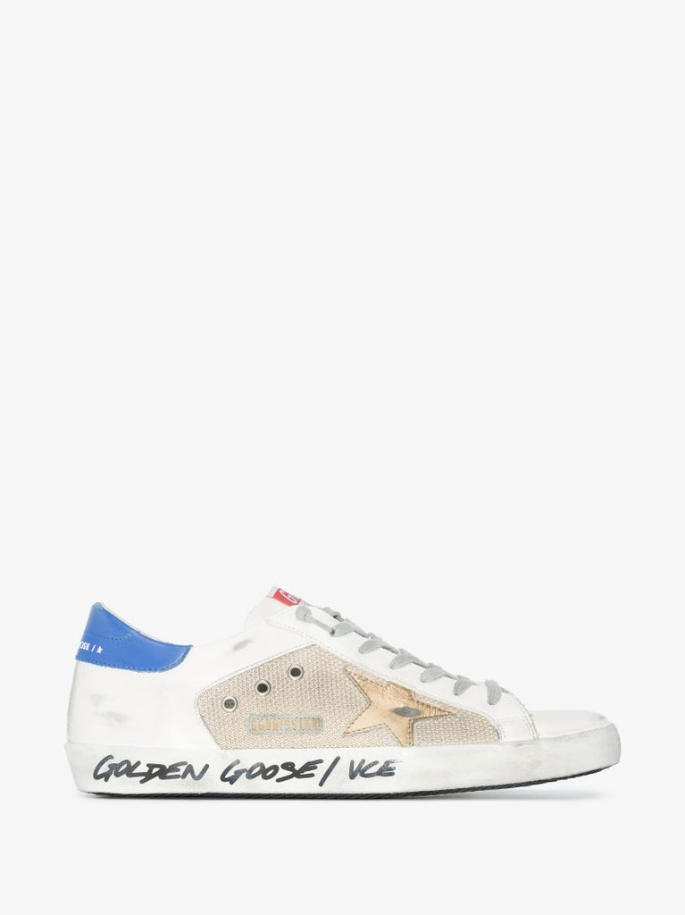 White Super-star Handwritten Lettering Sneakers