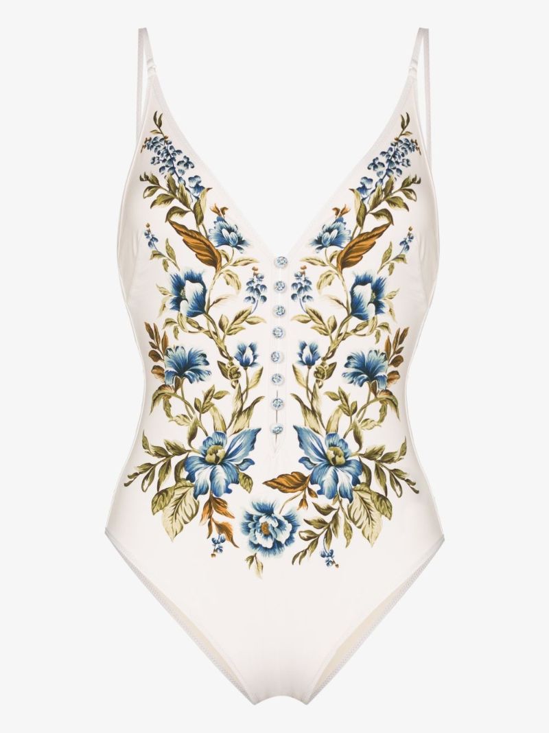 Aliane Plunge Neck Swimsuit