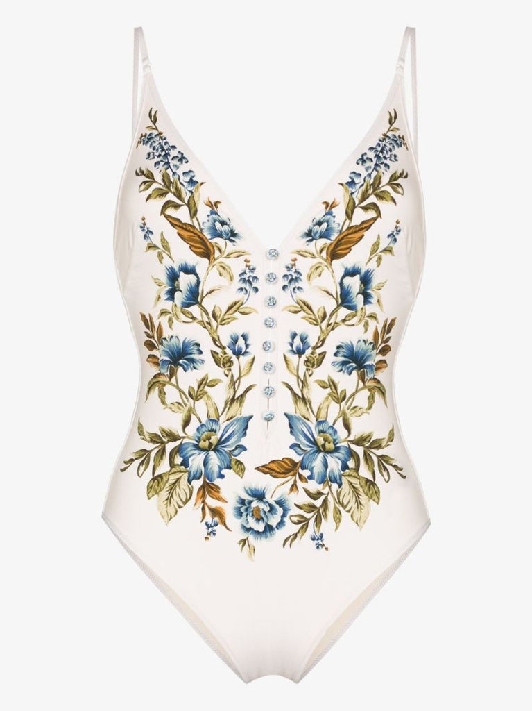 Aliane Plunge Neck Swimsuit